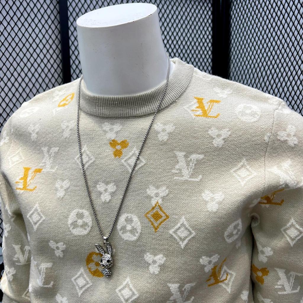 Men's Thick Warm Jacquard Sweater - Casual, Trendy, Loose Fit Knitwear for Winter