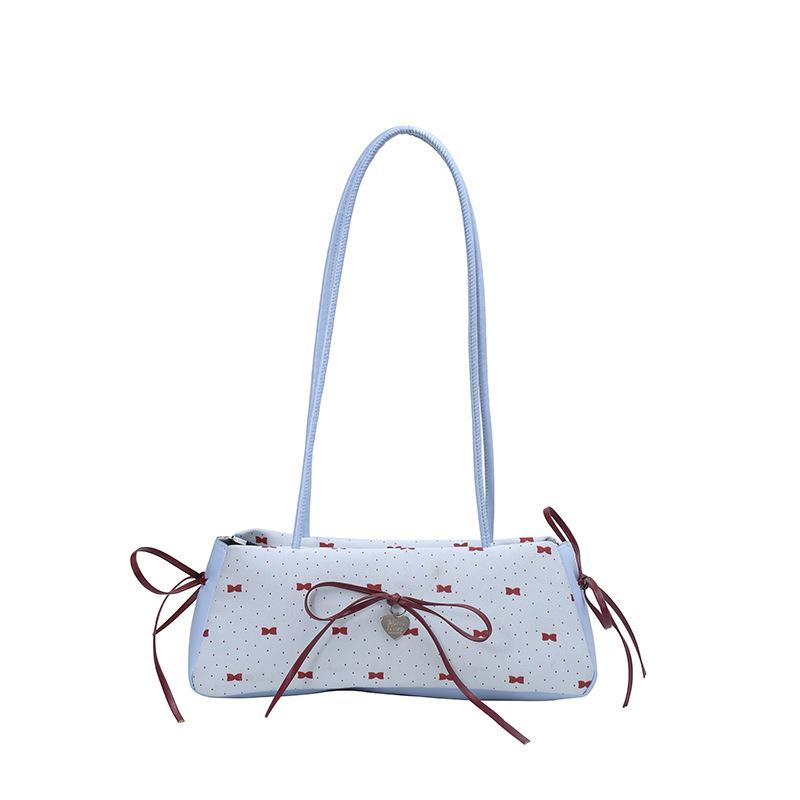 

Women s Bag Sweet Style High End Underarm Bag Bow Print Commuter Bag Fashiable Single Shoulder Handbag Trendy Cute Small Bag