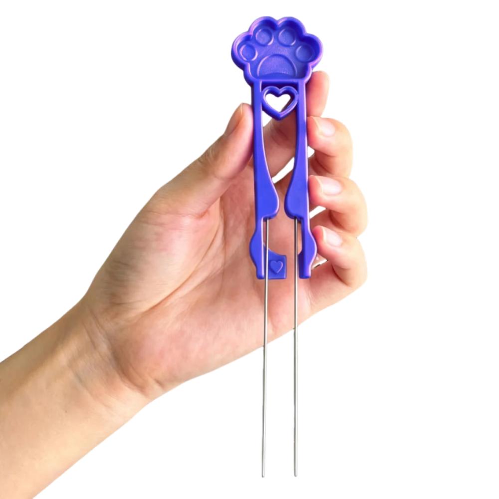 

Handmade Perler Bead Tweezer Multifunctional DIY Collage Bead Clip Fusion Beans Pen DIY Crafting Cat s paw purple
