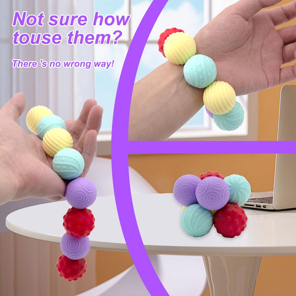 4PCS/Set Magnetic Balls Fidget Toy Antistress Anxiety Stress Relief Sensory Toy Magnet Ball for Adult Kids Autism ADHD Gifts