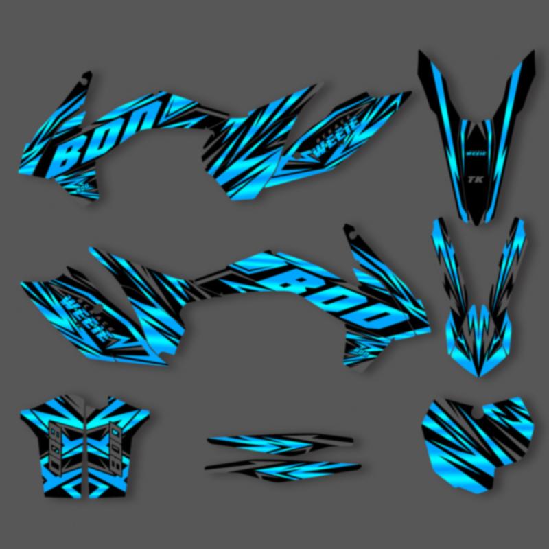 PowerZone Custom Team Graphics Backgrounds Decal Stickers Kits For KTM SX SXF 2013-2015 EXC XCW Enduro 2014-2016 125 to 500cc