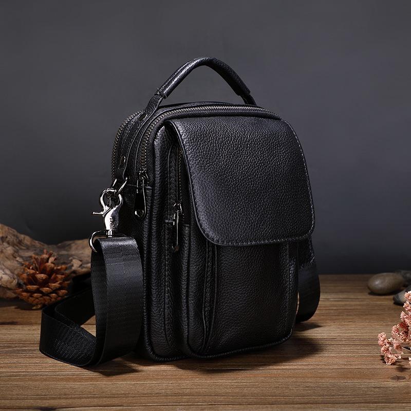 Single-shoulder Bag Men's Style Urban Casual Genuine Leather Crossbody Bag New Model Men's Bag Crossbody Bag