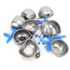 Plastic Pet Drinking Bowl Silver Pet Waterer Accessories Pet Water Bowl  Small Animal Housing