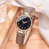Alloy Shell Non-Plastic Shell Fashion Trend Women'S Casual Simple Belt Watch Quartz Watch Bracelet Set