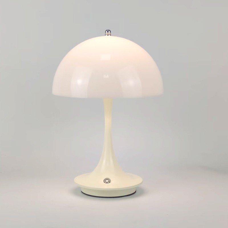 LED Mushroom Small Table Lamp Portable USB Charging Dimmable Flower Bud Lamp Bedroom Bedside Lamp
