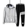 Trendy Hooded Jacket & Sweater Suit for Young Couples – Casual & Loose Fit