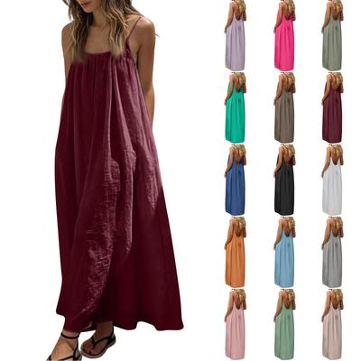Women's Backless Strapless Dresses, Backless Loungewear Dress, Sleeveless, House Dress, Long Dress With Back Bow