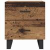 Nightstand Set of 2 Reclaimed Wood & Black 40 X 35 X 47.5 Cm