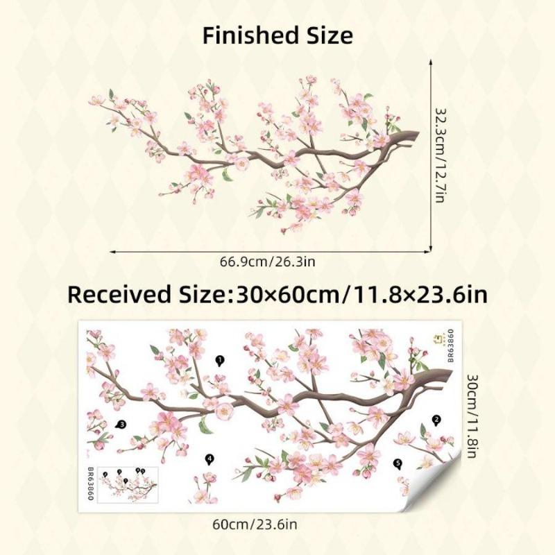 Dwustronna kolorowa naklejka ścienna z motylem i kwiatami, elektrostatyczna pasta do szyb okiennych, widoczna dekoracyjna naklejka ścienna