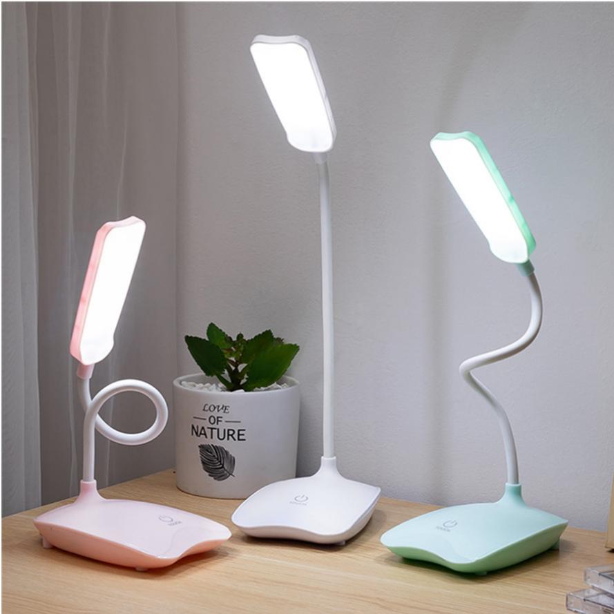 LED Desk Lamp Foldable Dimmable Touch Table Lamp DC5V USB Powered Table Light 6000K Night Light Touch Dimming Portable Lamp