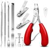 A Sturdy Toenail Clipper Set Suitable for Thick Nails and Internal Nails, with 7PC Stainless Steel Toenail Clippers for Trimming