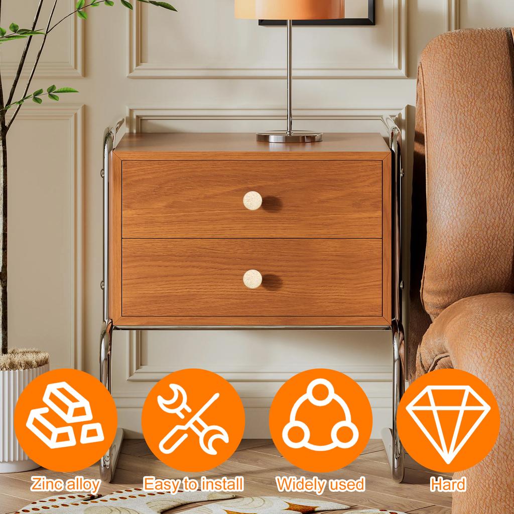 8Pcs Round Cabinet Knob Zinc Alloy Single Hole Door Handle Comfortable Grip Cupboard Handle Rustproof Easy to Install for Home