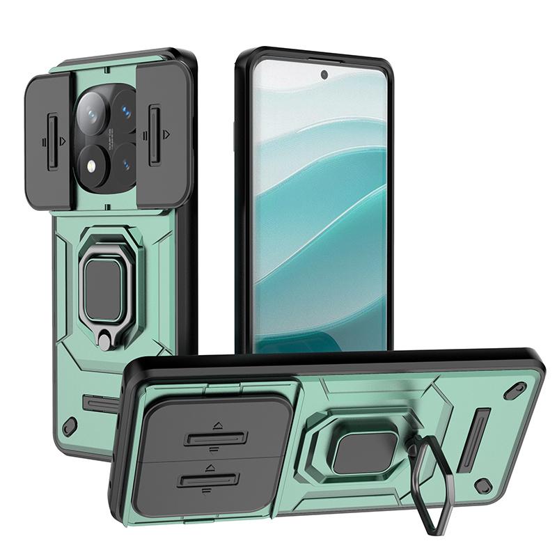 

Funda For Redmi Note 14 Pro 5G Case Slide Camera Lens Protector Armor Phone Case For Redmy Note14 Note14pro Plus 5G Back Cover Redmi Note14Pro Plus зелёный