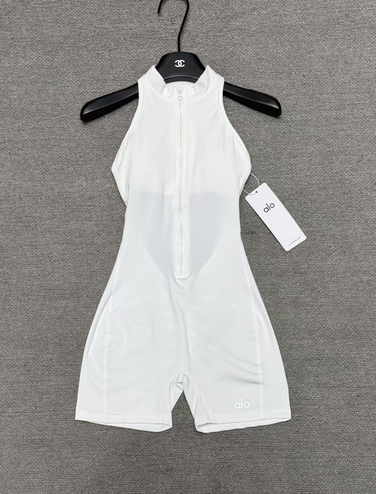 

Cross-Border Sports Jumpsuit: Sexy Zipper, V-Back, Peach Butt Fit, for High-Intensity Yoga and Fitness S белый