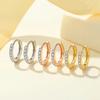1 Pair Stainless Steel Cubic Zirconia Minimal Hoop Earrings for Women Small Huggie Thin Cartilage Helix Tragus Piercing Jewelry