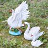 3pcs Lawn Garden Courtyard Resin High Simulation Swan Decoration Animal Ornament