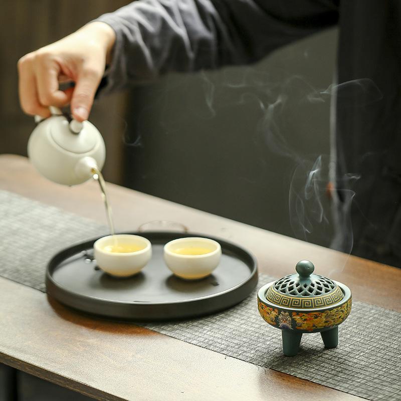 Decor Vintage Copper  Incense Burner Zen Decor Gift Vintage Iron Aromatherapy Holder Sandalwood & Cedar Burner