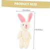 VORCOOL 15pcs Knuckle Rabbit Pendant Stuffed Animal Baby Rabbit Doll PP Cotton