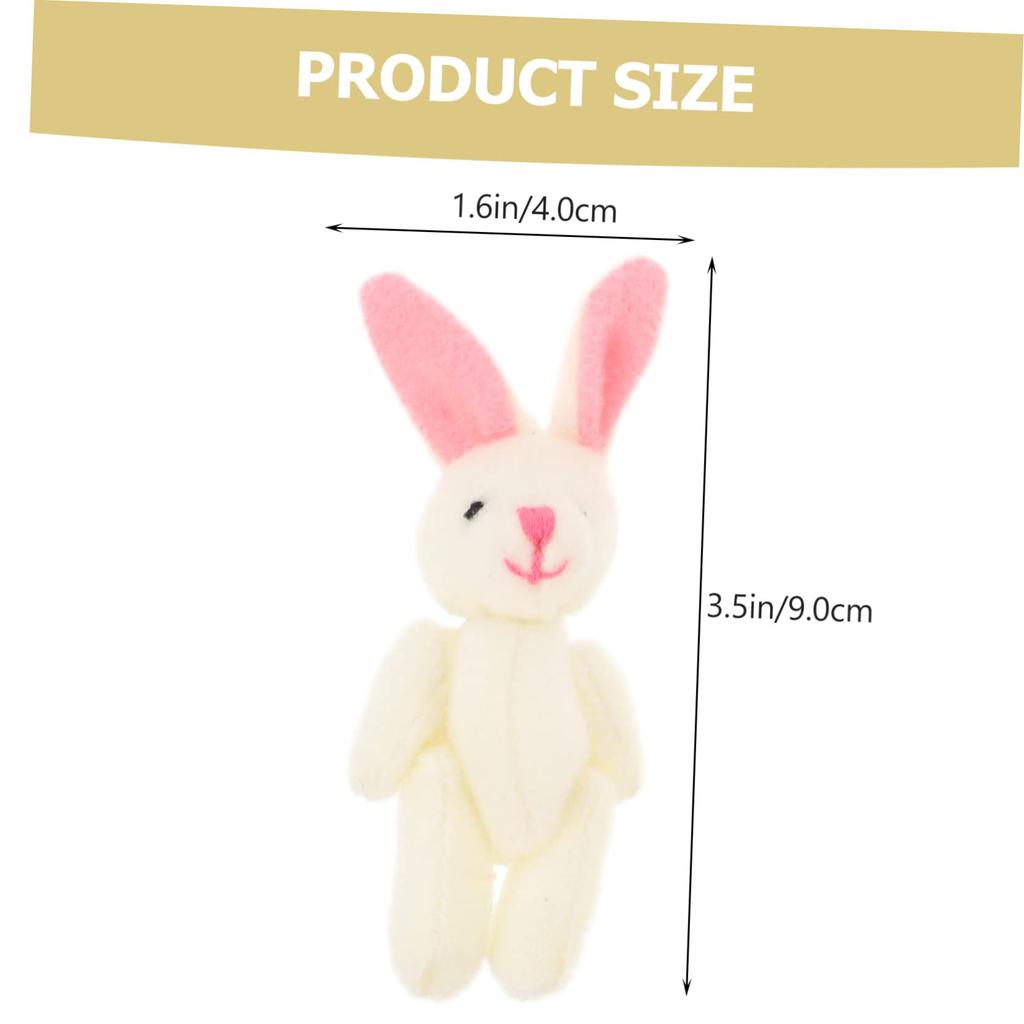 VORCOOL 15pcs Knuckle Rabbit Pendant Stuffed Animal Baby Rabbit Doll PP Cotton