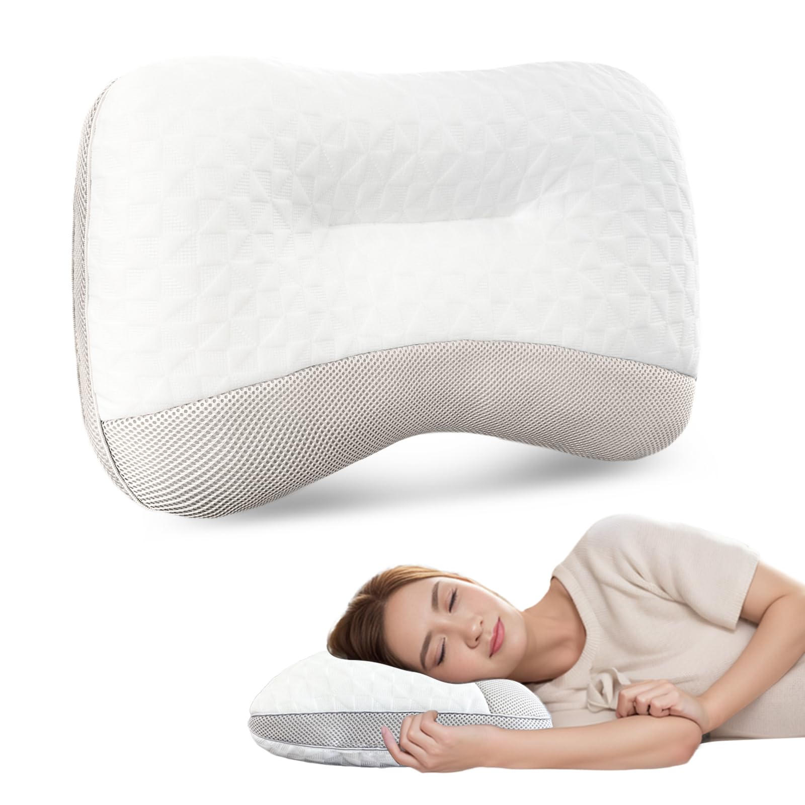 

CozySleep Pillow, Recommended by Chiropractors, Memory Foam Tip Pillow for Head, Neck, and Shoulder Fit, Stability, Memory Foam Pillow, Reduces Neck