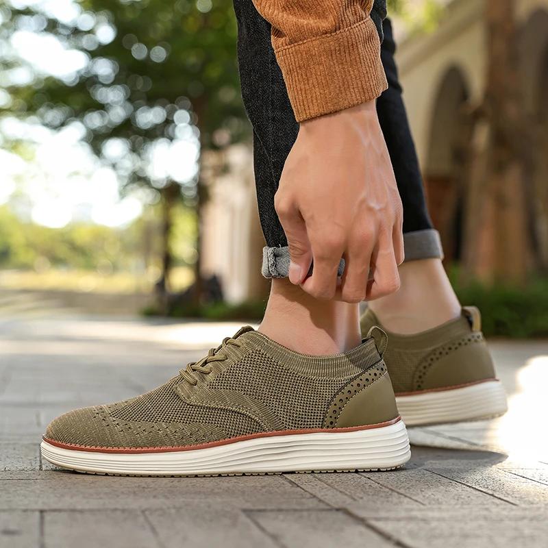 2026 New Mesh Shoes Anti-slip Wear Outdoor Casual Shoes Large Size Oxford Shoes Light Breathable Daily Commuting Shoes
