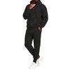 Unisex Zip Up Hooded Sweatshirt and Jogger Pants 2 Piece Set for Casual Streetwear