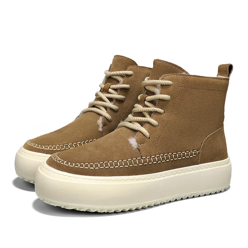 2024 New High Top Warm and Comfortable Cotton Shoes for Autumn and Winter, Fashionable and Versatile Men's Snow Boots Size 39-4