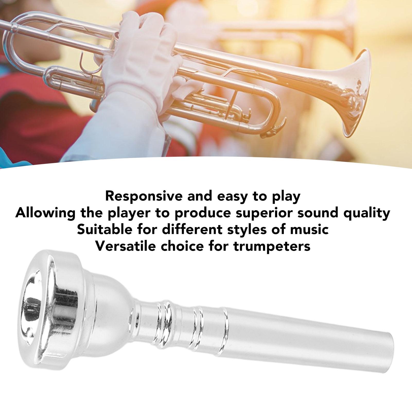 

Мундштук для трубы, металлический духовой музыкальный инструмент, запасные части, аксессуары для трубача, серебро 3C