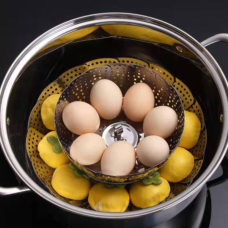 Stainless Steel Foldable Expandable Steamer & Fruit Basket