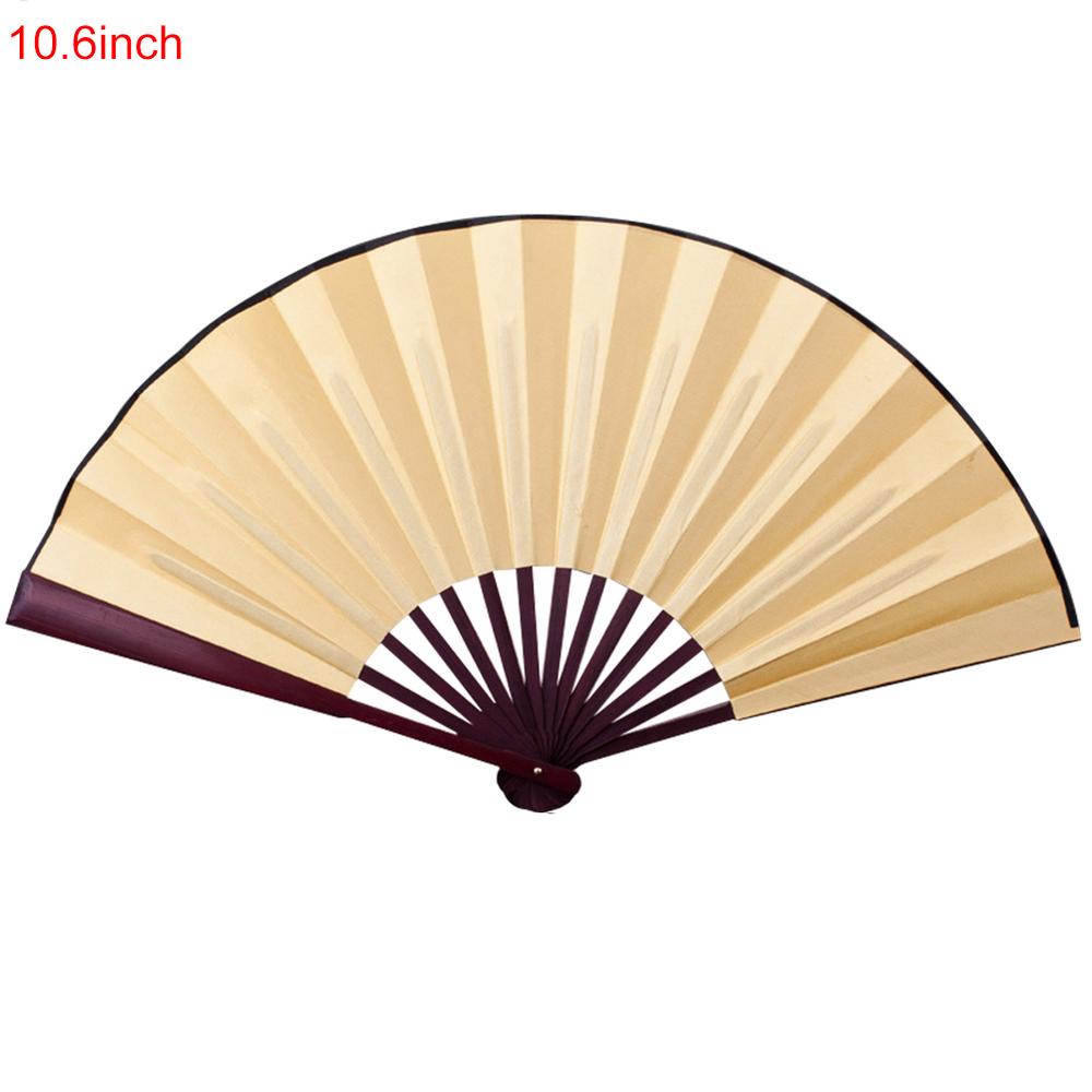 8/10 Inch Folding Fan Hand Silk Cloth DIY Chinese Folding Fan Wooden Bamboo Antiquity Fold Fans DIY Calligraphy Painting Decor