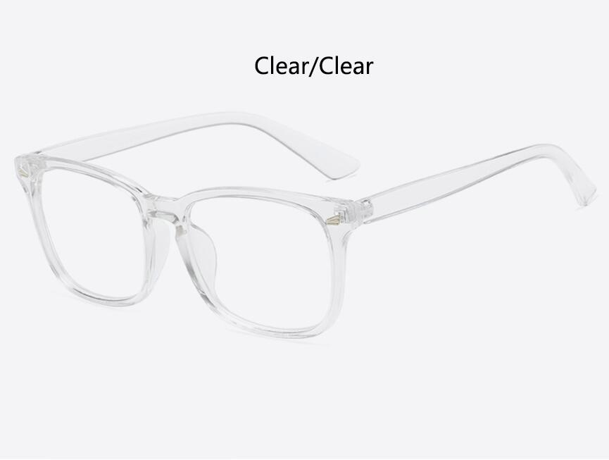 Sexy Purple Square Glasses Frame Clear Lens Myopia Nerd Black Sunglasses Fake Designer Eyewear for Women