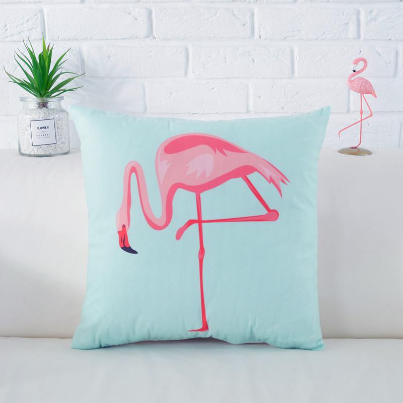 Fresh Flamingo American Nordic Style Velvet Pillowcase Car Sofa Cushion Pillow Windowsill Decorative Pillow