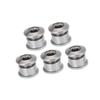 BULLSPANN Bicycle Chainring Bolts Nuts Single Chainwheel Bicycle Road Bike Mountain Bike Set of 5 Silver Tone