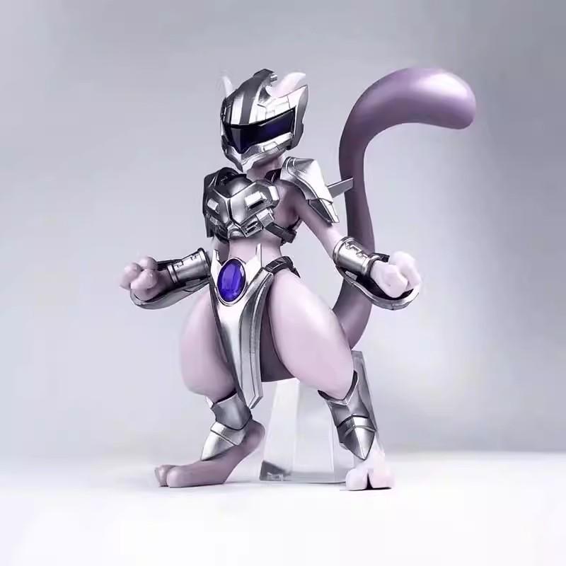Pokemon Anime Figure Mewtwo Figure Steel Mewtwo 11Cm Action Figurine Pvc Statue Model Collection Decorations Toys For Kids Gifts