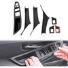 7Pcs No-Remove Interior Door Pull Handle Sticky Cover For BMW 5 Series F10/F11 520,523,525,528,530,535 (2010-2016) Fits Driver & Passenger Side