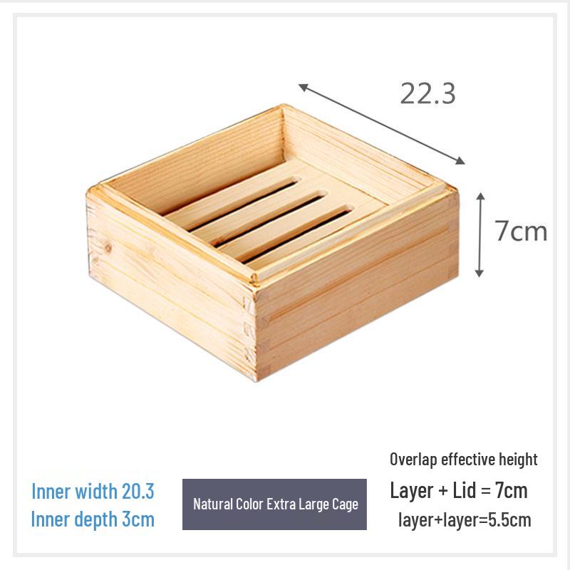 Cedar Wood Dim Sum Steamer Basket - Square Xiaolongbao & Rice Rack for Cantonese Tea