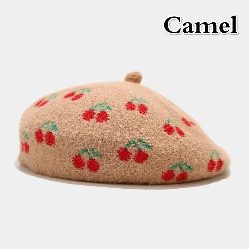 Fashion Multicolor Autumn and Winter Warm Hats Wool Thick Berets French Artist Women Painter Hat Warm Cap Beanies Accessories