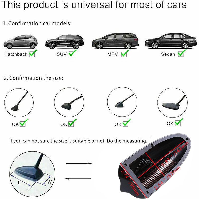 Samochodowa antena płetwa rekina Auto anteny sygnałowe FM dla Suzuki Swift Mini Cooper Citroen C4 Seat Ibiza Megane 2 Mazda 3 części zewnętrzne
