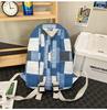 Large-capacity new middle school schoolbag, junior high school backpack, boys' casual versatile college student computer bag, women