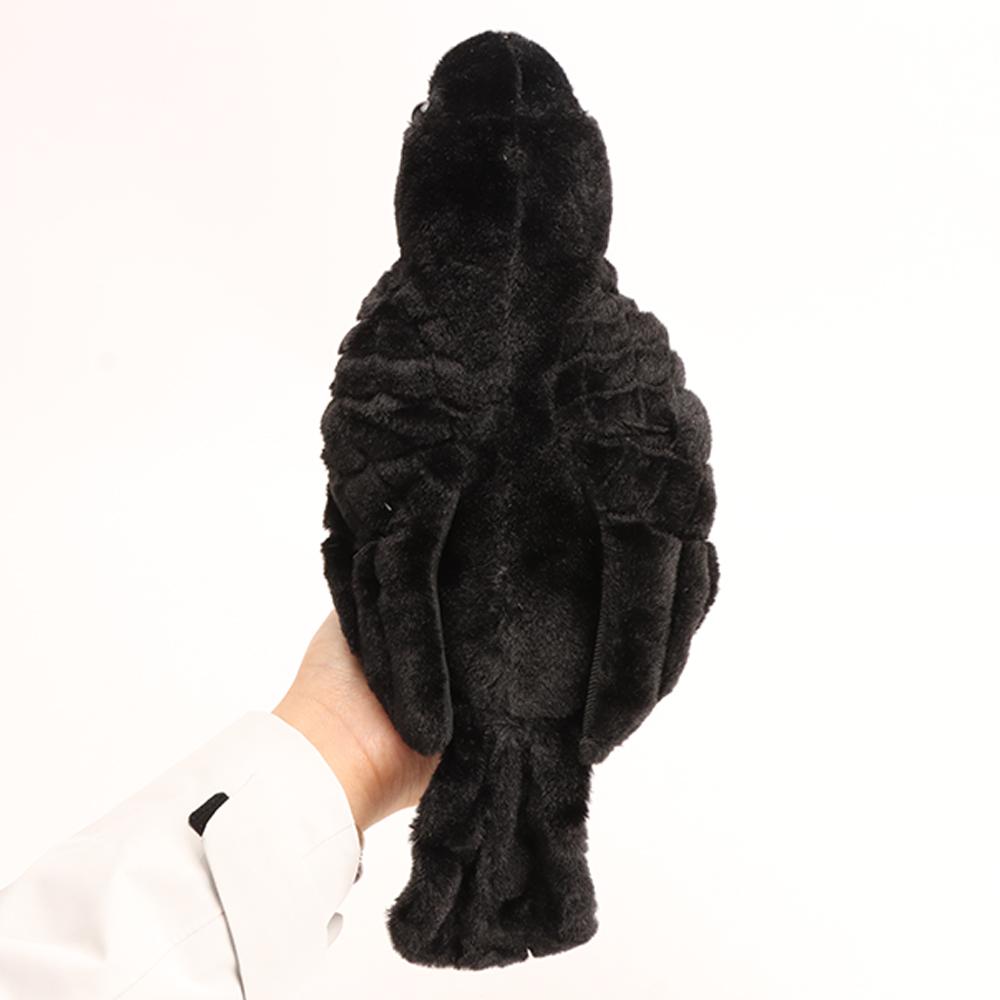 20 cm Simulering Svart Kråka Plyschleksaker Mjuka Uppstoppade Djur Leksaker för Alla Åldrar Samlarbara Fågelplyschisar Födelsedag Halloween Gåvor