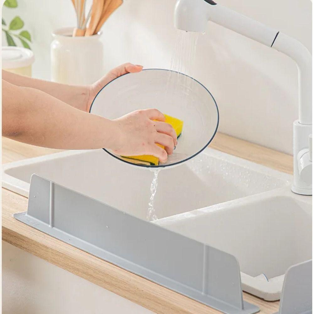 Extended Sink Silicone Sink Splash Guard Splash Guard Sink Splash-proof Water Board  Bathroom Use