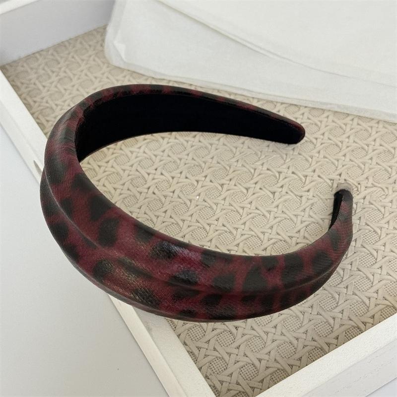 Franse Stijl Haar Hoepel Haarbanden Retro Leer Brede Hoofdbanden Vrouwen Haarband Vrouwelijk Gezicht Wassen Make-up Hoofddeksel Haar Accessoires