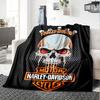 1pc Harley-Davidson Blanket, Gift, for Men and Women, Soft Blanket, Good for Sofa Bed Couch Travel, Lightweight Flannel Blanket