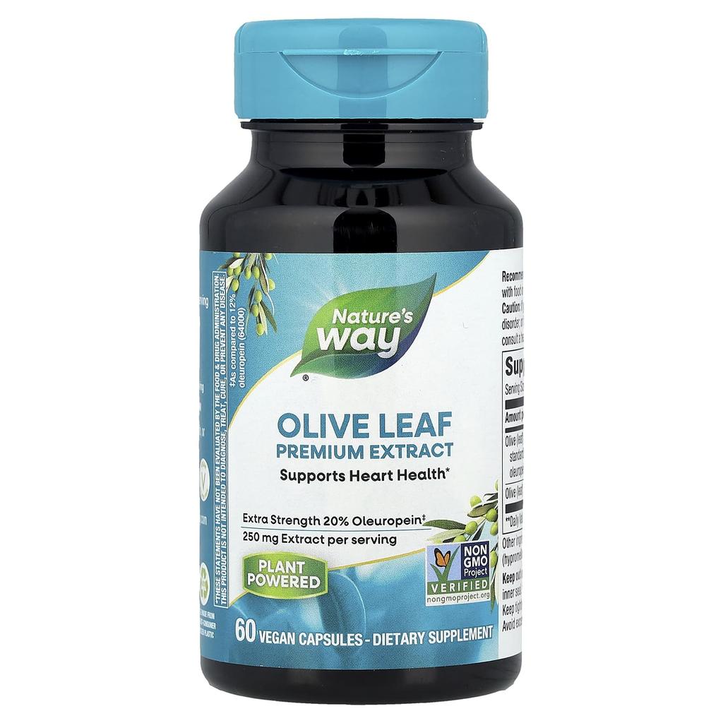 Nature's Way Premium Extract, Olive Leaf, 60 Veggie Caps