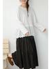Spring Japanese Literary Lace Collar Knit T-shirt: Loose Embroidered Pure Cotton Layered Top for Women