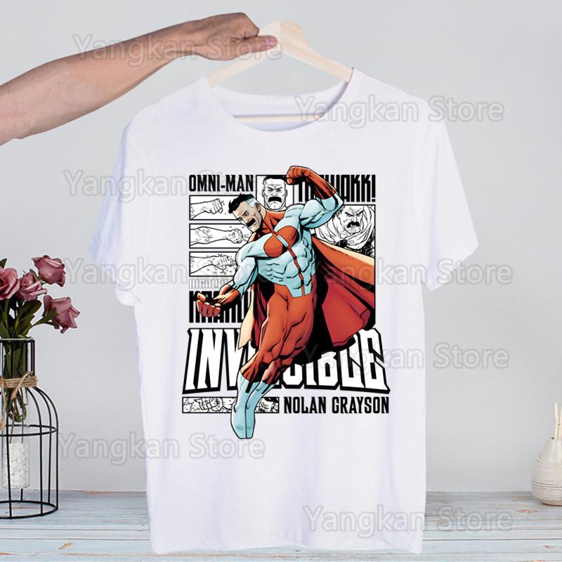 Invincible Mark Men Superheld Hot Sale Print Funny Graphic T Shirts Men/women Summer Harajuku Mens Streetwear Camisa Casual