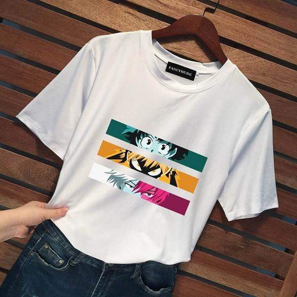 New Japanese Anime My Hero Academia T-Shirt Cool Short Sleeve Cartoon Printed Tee Shirt Tops