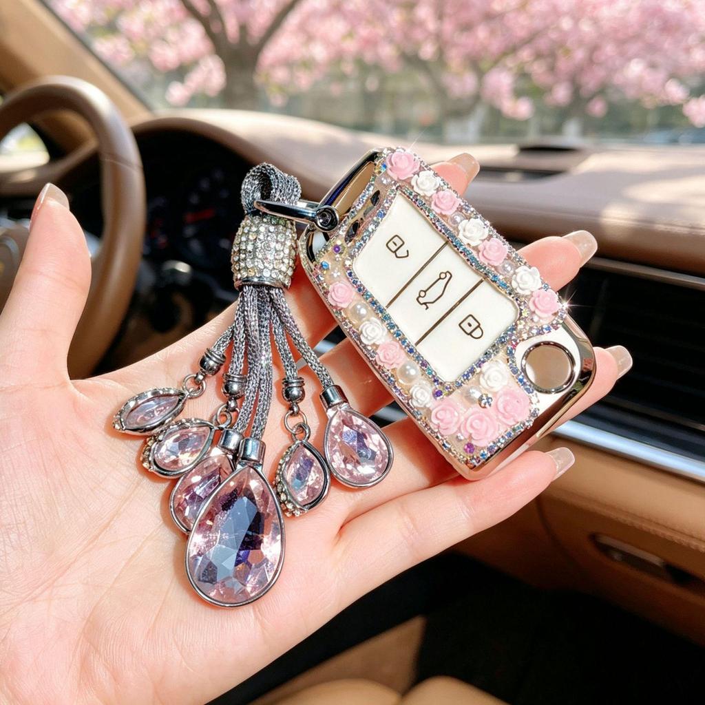 Volkswagen Passat Key Case for 2017-2021 Models with Diamond Design