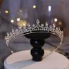 Zircon Crystal Bridal Crown Shiny Princess Tiara Wedding Hair Jewelry  Hair Jewelry Accessories