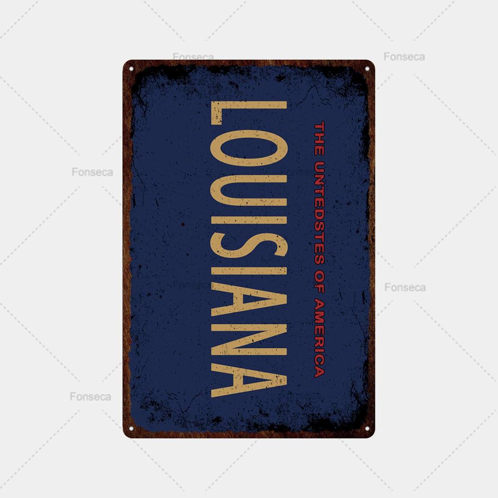 Place Name Sign Metal Sign Vintage Tin Sign Plaque Metal Bar Retro Wall Decor Bar Club Man Cave Metal Poster